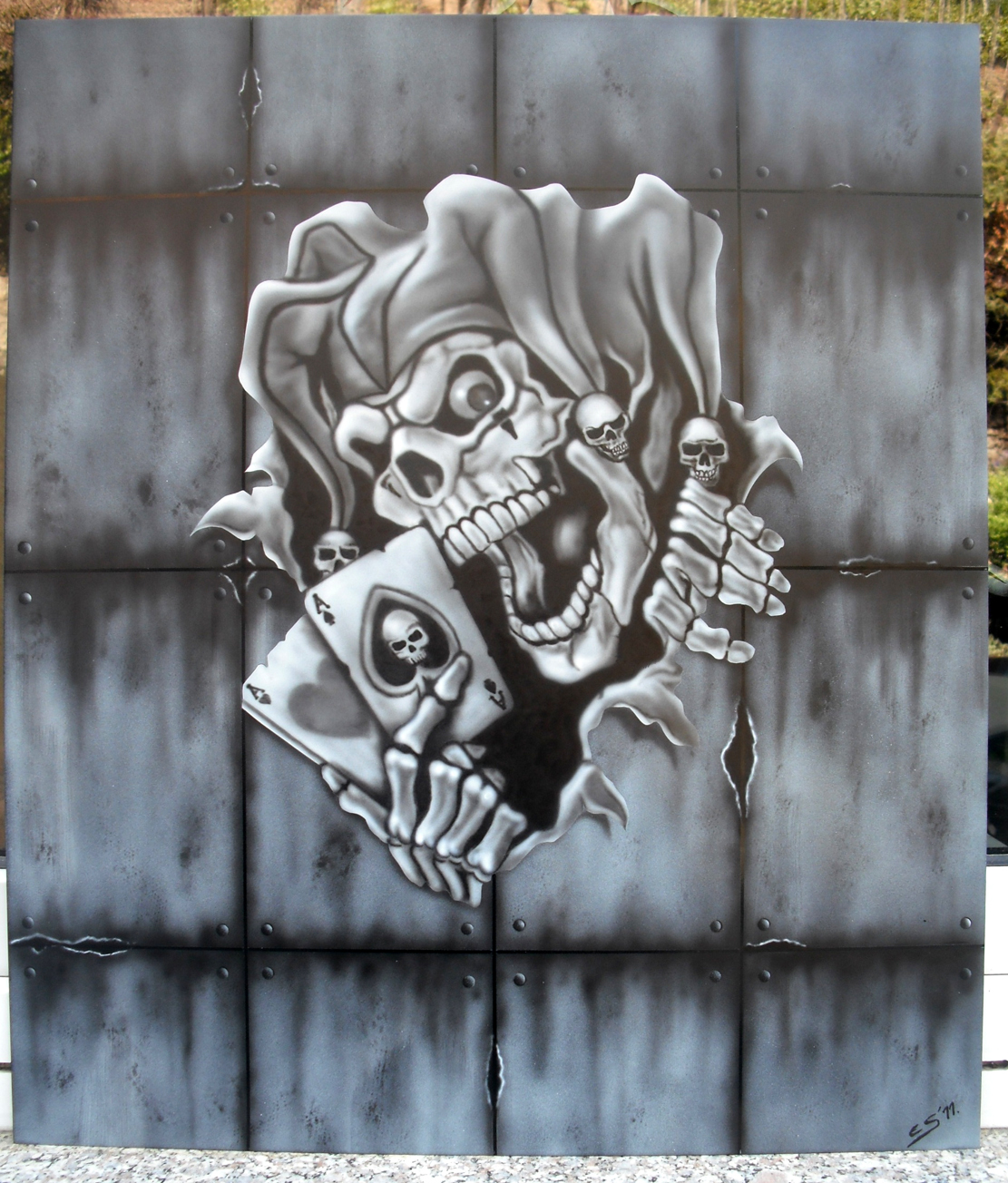 Jester Skull Mural