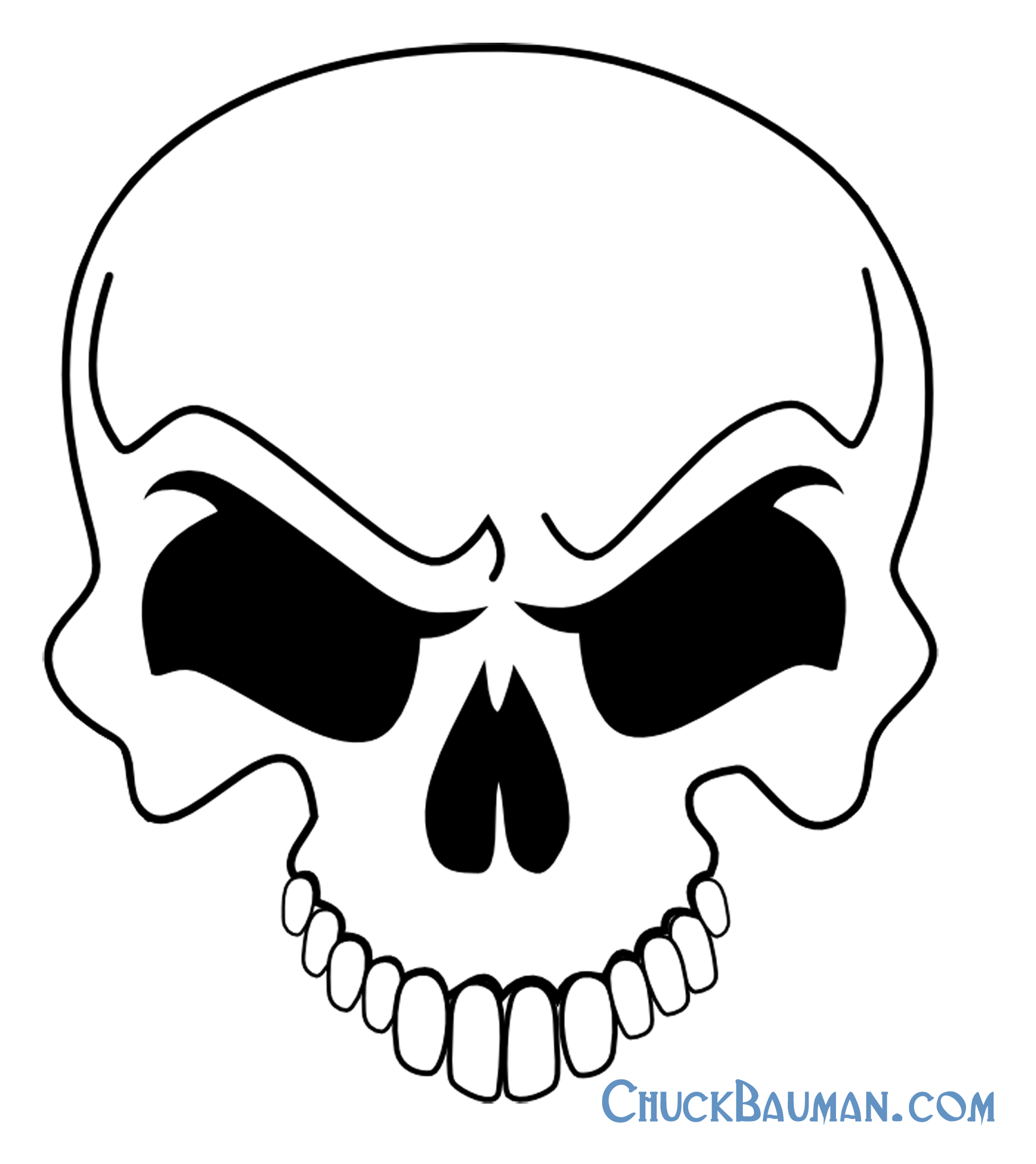 Skulls - FREE Skull Airbrushing Stencils - FREE airbrushing tools resources