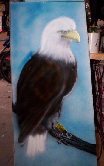 eagle football helmet airbrushed by Don Dalton
