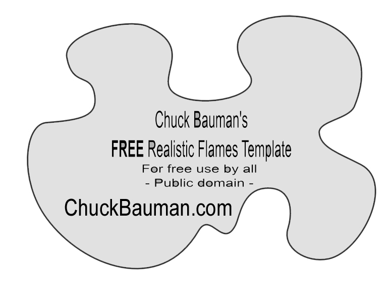 FREE REALISTIC Fire Flames Stencil Template-1