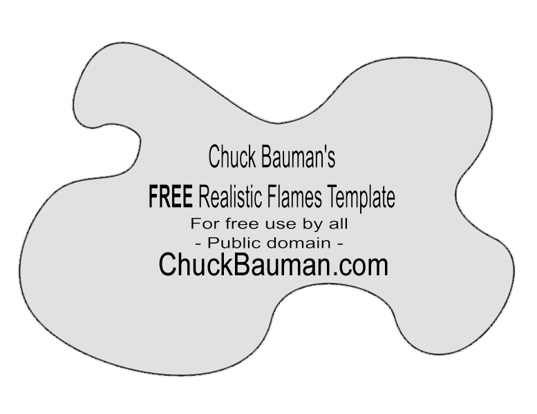 FREE Realistic Flames Stencil Template-8