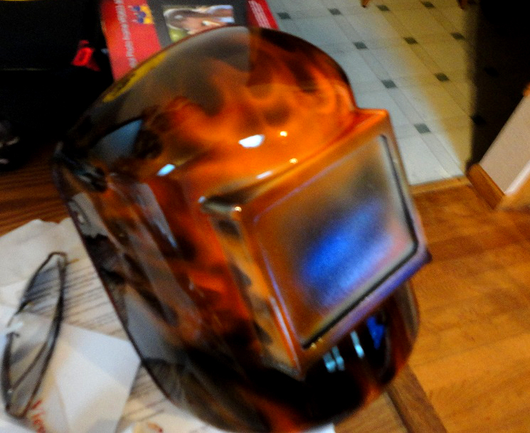 True Flames airbrushed helmet