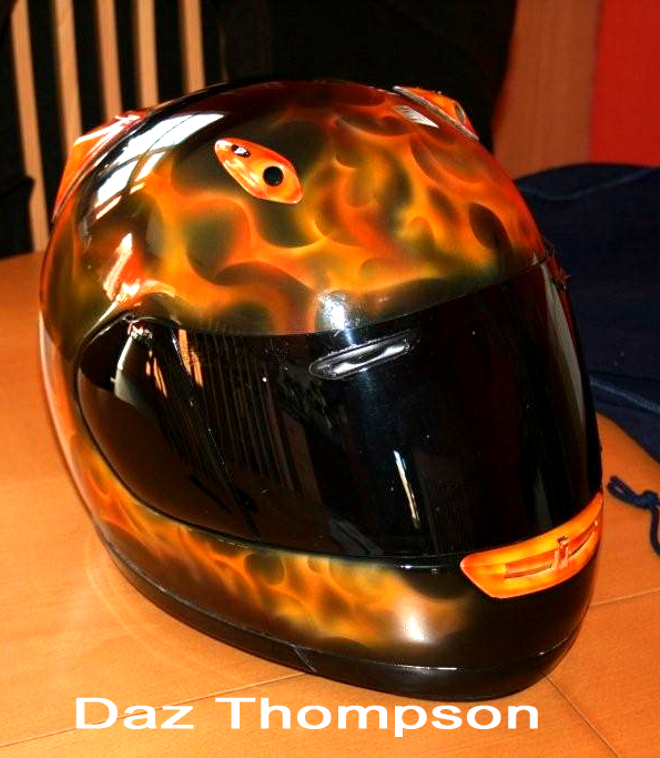 Real Flames Motorcycle Helmet by Daz Thompson