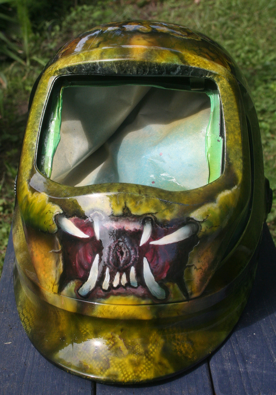 Predator snakeskin welding helmet
